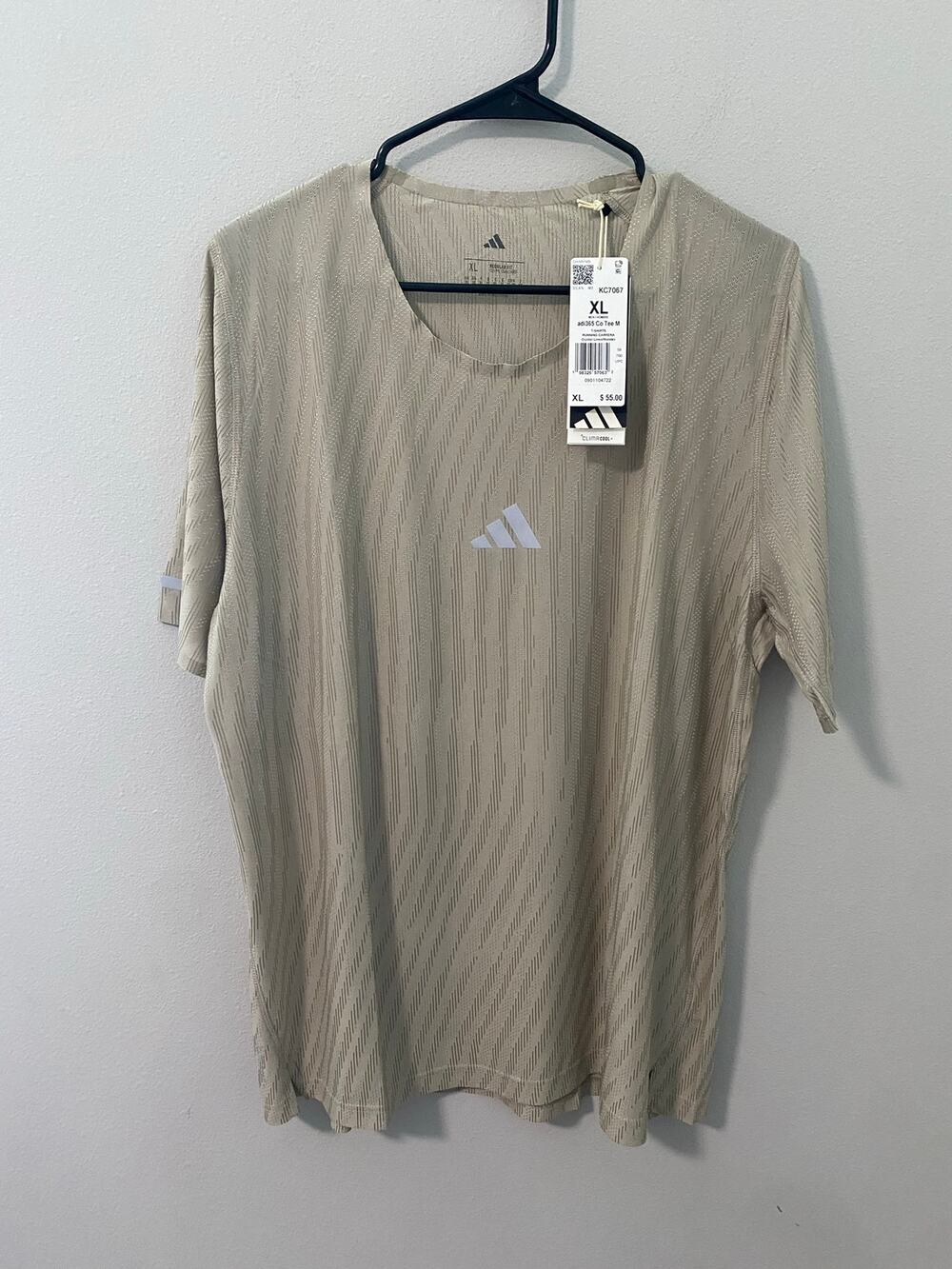 New adidas ADI365 Climacool+ Engineered Tee Crystal Linen Wonder Cargo XL